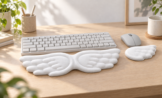 GoLite Melek Kanat klavye bilek desteği ve mouse bilek desteği çalışma masasında