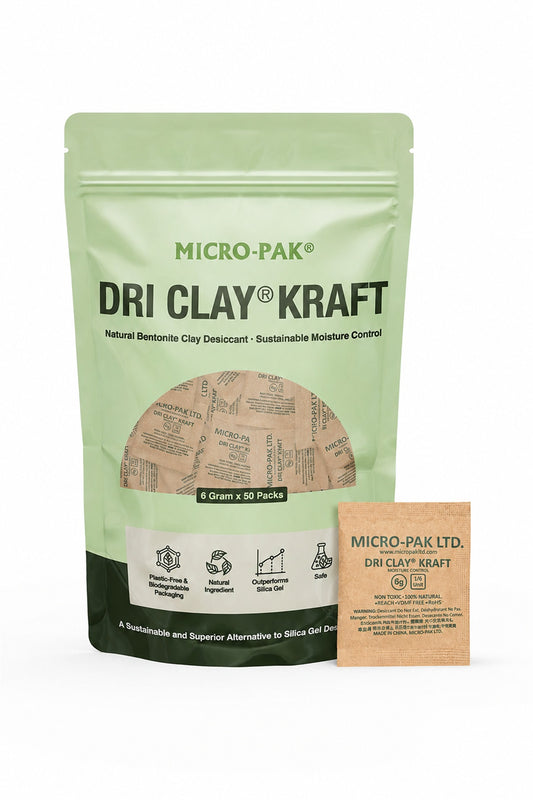 Micro-Pak 6 Gram 50 Adet Nem Alıcı - Rutubet Giderici, Küf ve Koku Önleyici | Kuru Gıda, Kahve, Mama, Ayakkabı, Tekstil ve Elektronik için