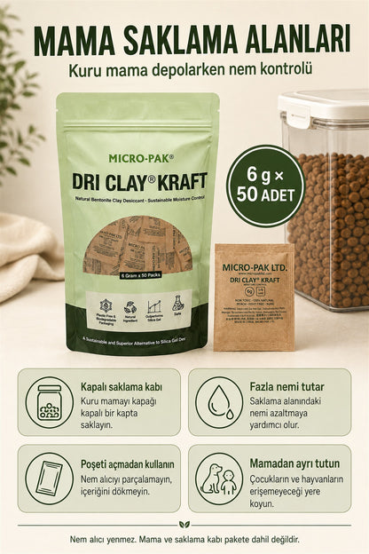 Micro-Pak nem alıcının evcil hayvan maması kabında kullanımı