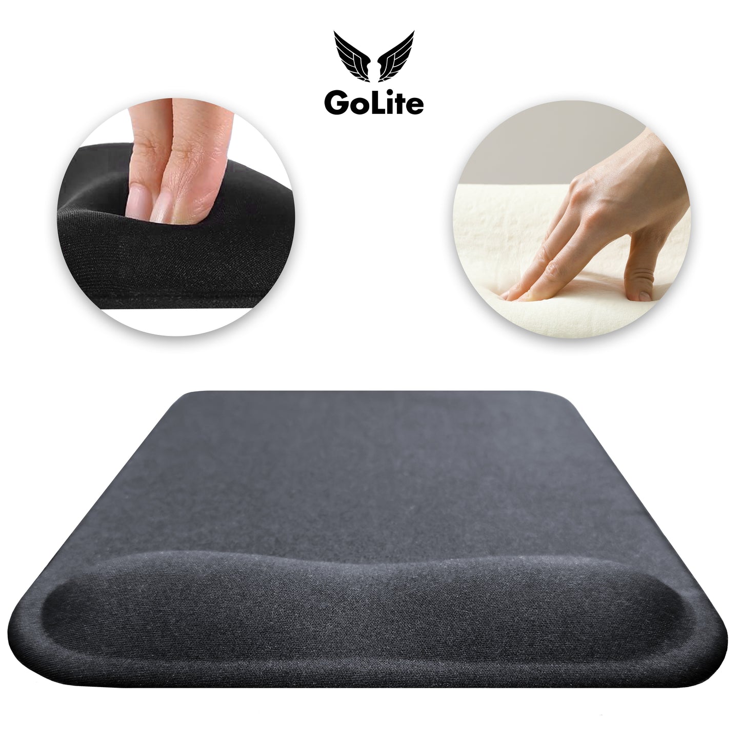 Bilek Destekli Mousepad Ergonomik Kaymaz Taban Mousepad - Dikdörtgen