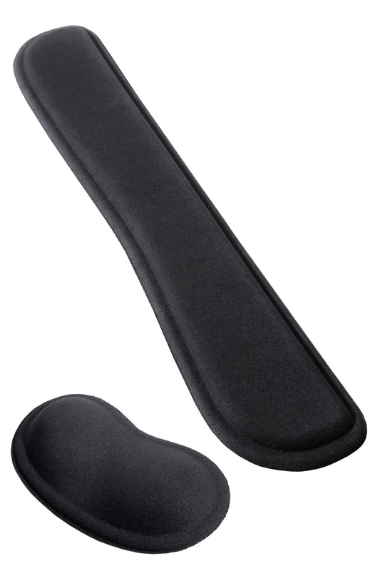 Klavye ve Mouse Bilek Desteği Seti, Ergonomik ve Konforlu, Kaymaz Taban Bilek Yastıkları