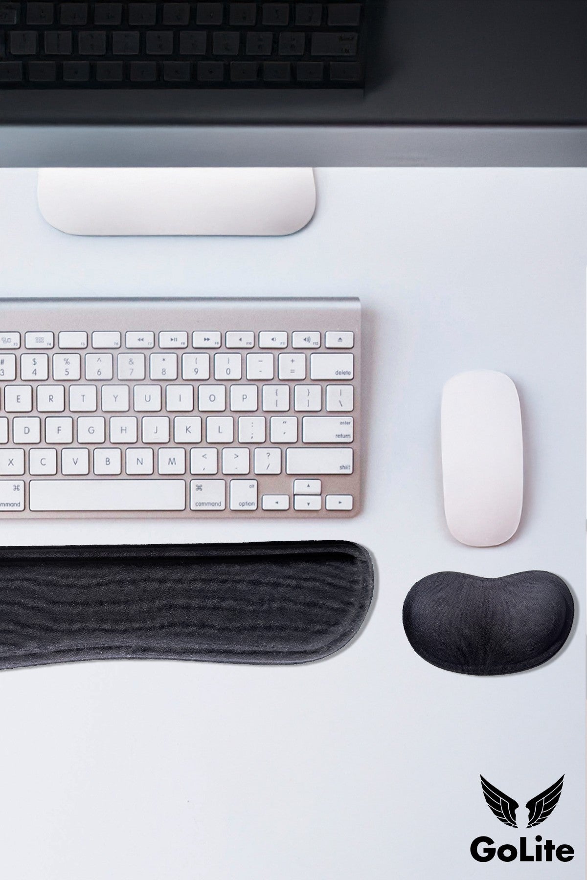 Klavye ve Mouse Bilek Desteği Seti, Ergonomik ve Konforlu, Kaymaz Taban Bilek Yastıkları