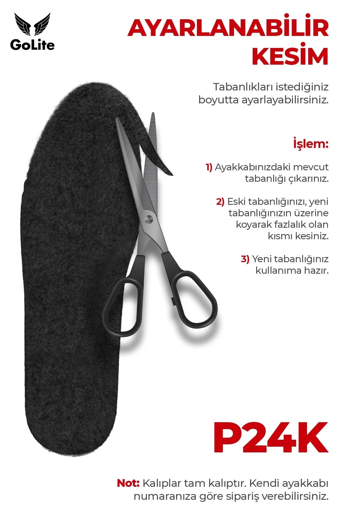 GoLite P24K Poliüretan Yün Keçe Tabanlık