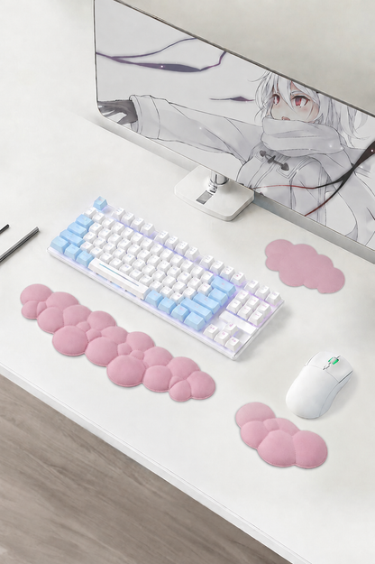 GoLite Bulut Şekilli Klavye ve Mouse Bilek Desteği Seti